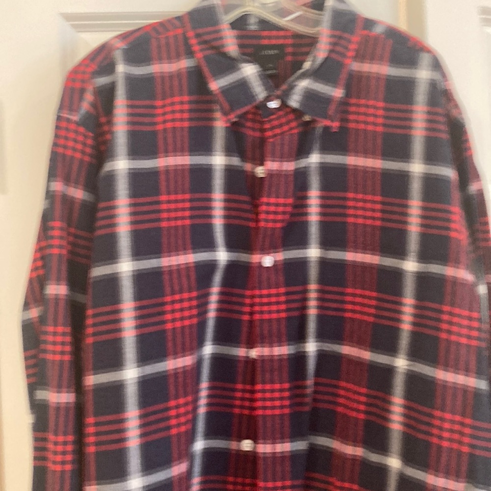 Men’s J Crew red/black plaid shirt